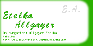 etelka allgayer business card